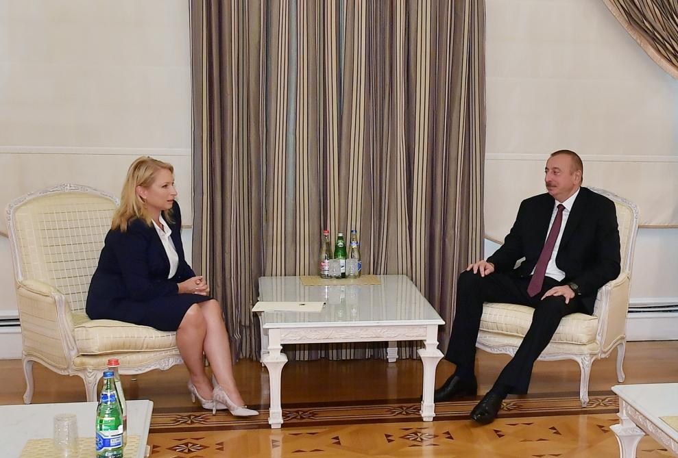 Prezident İlham Əliyev Gürcüstanın İqtisadiyyat və Davamlı İnkişaf nazirini qəbul edib (FOTO)