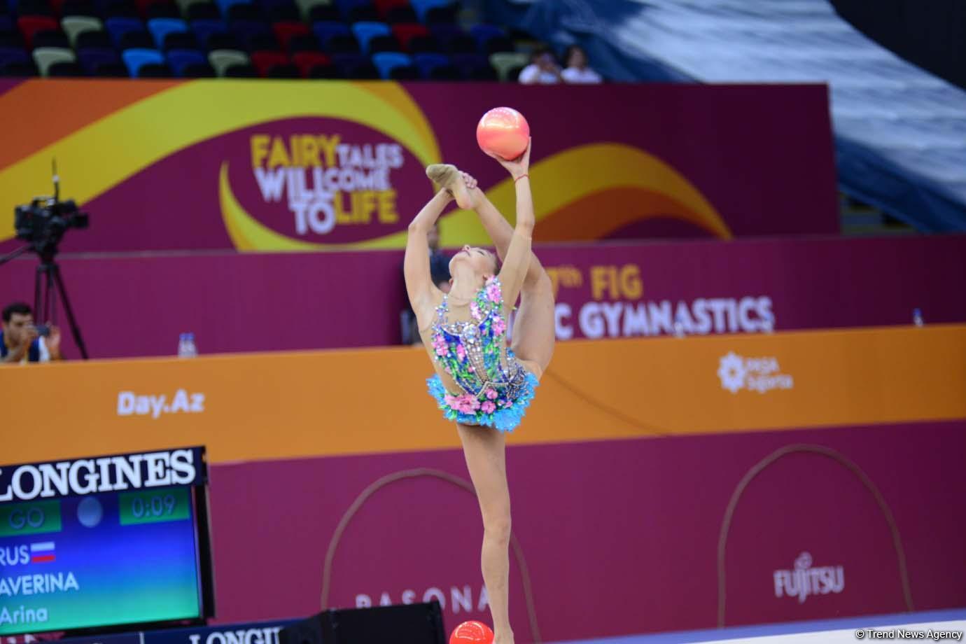 Bakıda bədii gimnastika üzrə dünya çempionatının finalı başlayıb (FOTO)