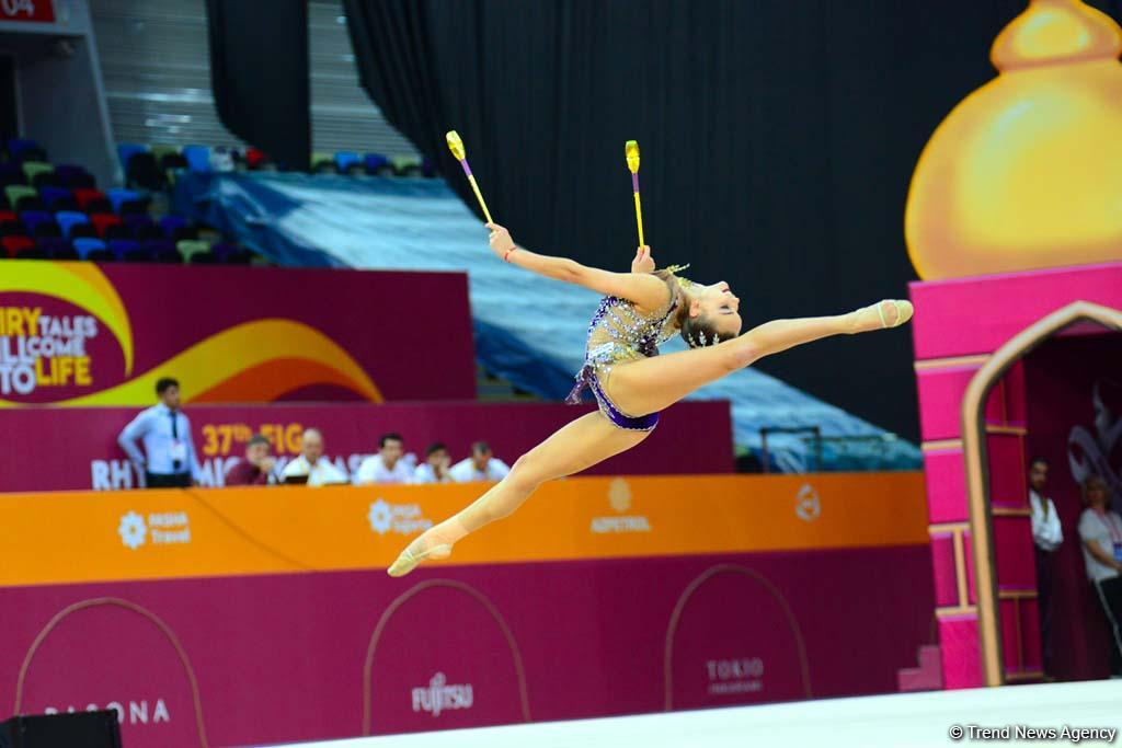 Bakıda bədii gimnastika üzrə dünya çempionatının finalı başlayıb (FOTO)