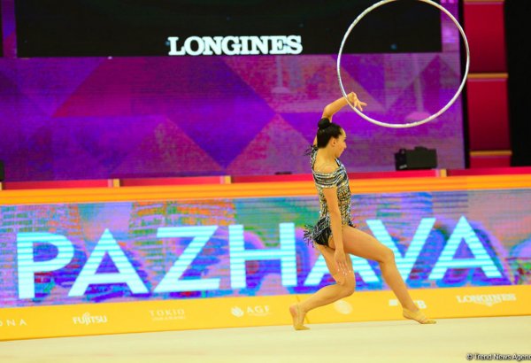 Milli Gimnastika Arenasında bədii gimnastika üzrə dünya çempionatının çoxnövçülük üzrə finalı davam edir (FOTO)