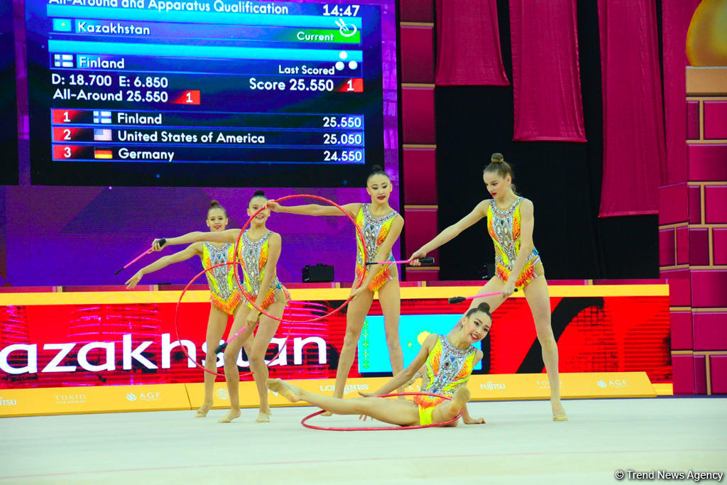 Bakıda bədii gimnastika üzrə dünya çempionatının 6-cı günü start götürüb (FOTO)