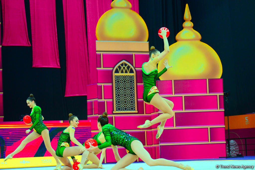 Bakıda bədii gimnastika üzrə dünya çempionatının 6-cı günü start götürüb (FOTO)