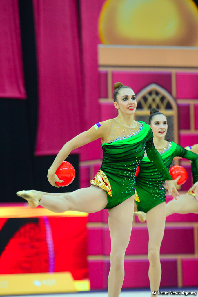 Bakıda bədii gimnastika üzrə dünya çempionatının 6-cı günü start götürüb (FOTO)