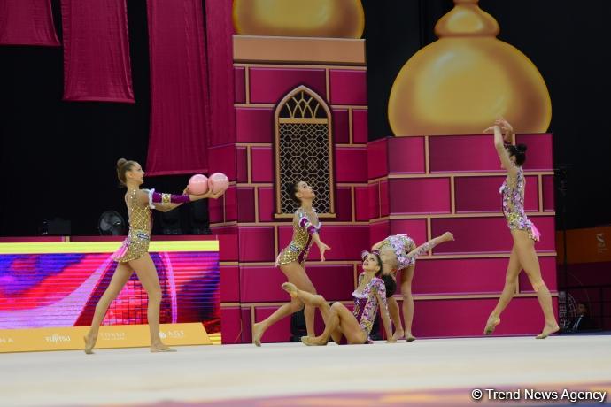 Milli Gimnastika Arenasında Dünya Çempionatının sonuncu günü start götürüb (FOTO)