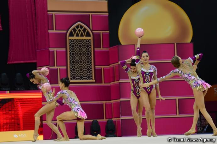 Milli Gimnastika Arenasında Dünya Çempionatının sonuncu günü start götürüb (FOTO)