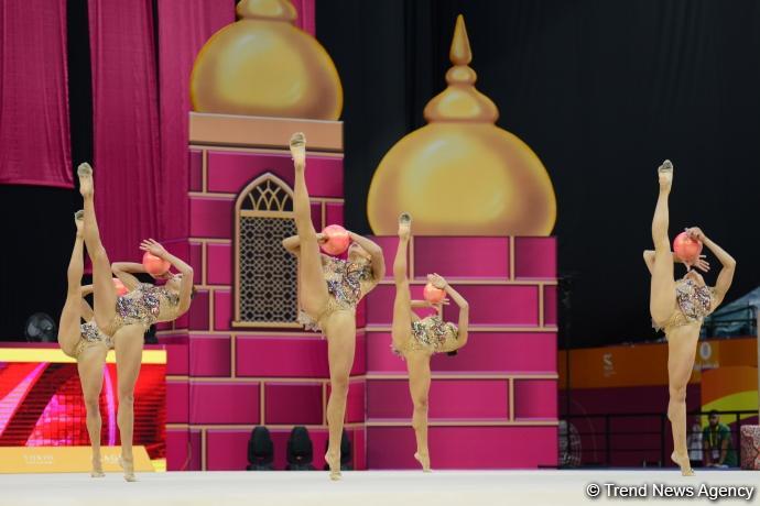 Milli Gimnastika Arenasında Dünya Çempionatının sonuncu günü start götürüb (FOTO)