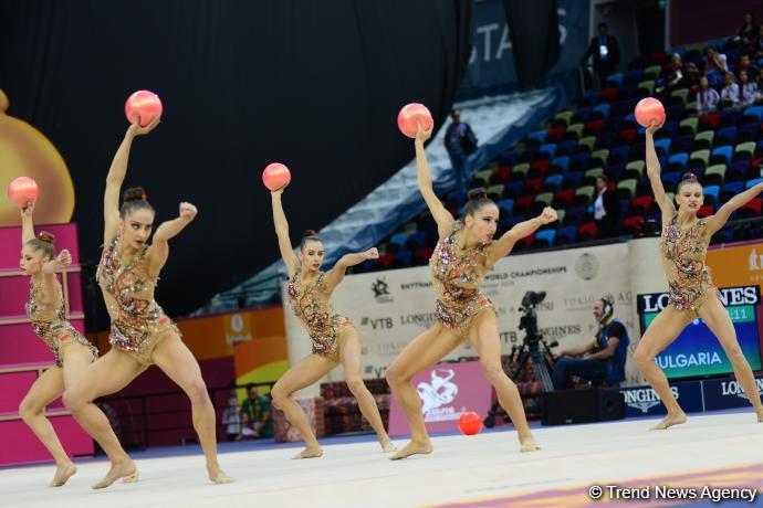 Milli Gimnastika Arenasında Dünya Çempionatının sonuncu günü start götürüb (FOTO)