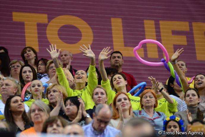 Milli Gimnastika Arenasında Dünya Çempionatının sonuncu günü start götürüb (FOTO)