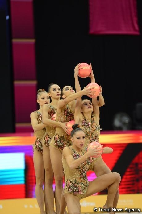 Milli Gimnastika Arenasında Dünya Çempionatının sonuncu günü start götürüb (FOTO)