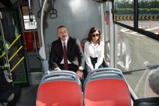 Prezident İlham Əliyev və birinci xanım Mehriban Əliyeva Bakı Nəqliyyat Agentliyinin “Koroğlu” Nəqliyyat Mübadilə Mərkəzinin açılışında iştirak ediblər (FOTO) (YENİLƏNİB)