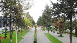 Prezident İlham Əliyev və birinci xanım Mehriban Əliyeva Bakının Atatürk prospektində yerləşən parkda əsaslı yenidənqurmadan sonra yaradılan şəraitlə tanış olublar (YENİLƏNİB) (FOTO)