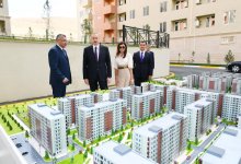 Prezident İlham Əliyev və birinci xanım Mehriban Əliyeva məcburi köçkünlər üçün salınmış “Qobu Park-2” yaşayış kompleksinin açılışında iştirak ediblər (FOTO) (YENİLƏNİB-2)