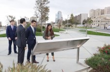 Heydər Əliyev Fondunun vitse-prezidenti Leyla Əliyeva Füzuli küçəsi boyunca salınan Mərkəzi Parkda olub (FOTO)