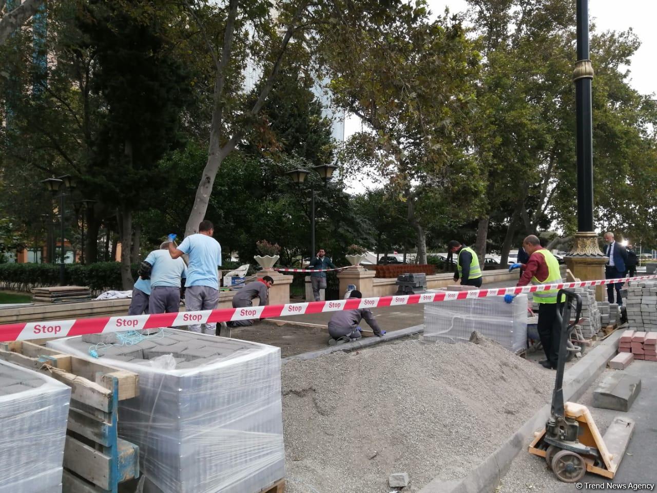 Bakıda 7 kilometrlik velosiped yolunun yaradılması üzrə işlər başlayıb (FOTO)