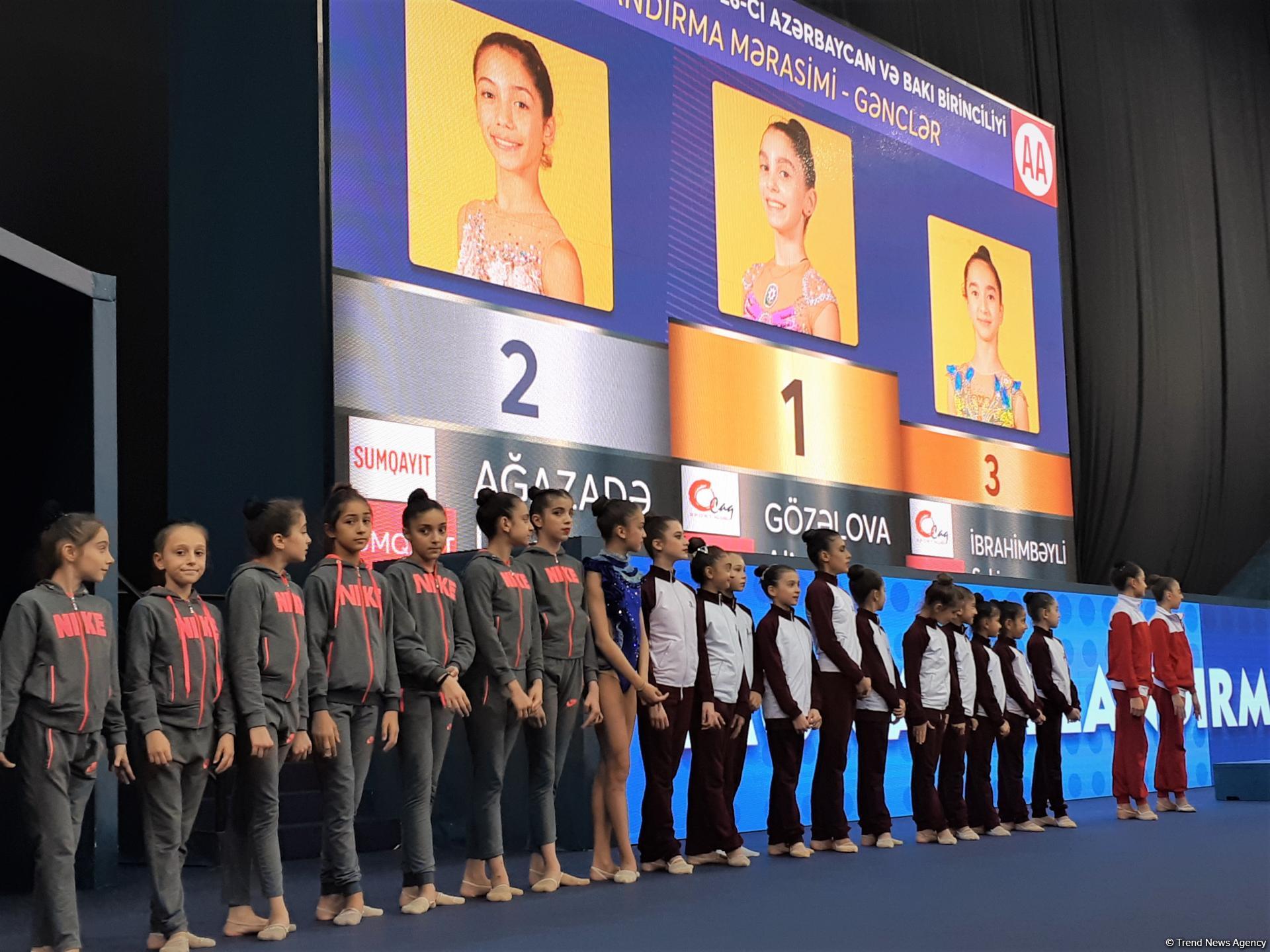 Bədii gimnastika üzrə 26-cı Azərbaycan və Bakı birinciliyinin qaliblərinin mükafatlandırma mərasimi keçirilib (FOTO)