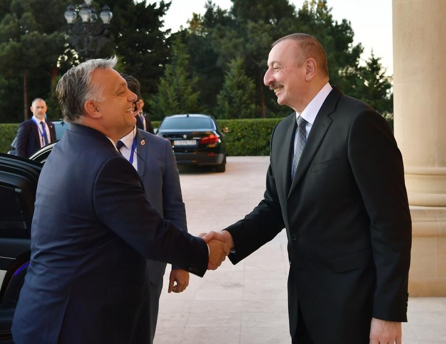 Azərbaycan Prezidenti İlham Əliyev Macarıstanın Baş Naziri Viktor Orban ilə görüşüb (FOTO) (YENİLƏNİB)
