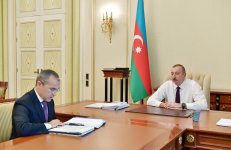 Prezident İlham Əliyev Mikayıl Cabbarovu yeni vəzifəyə təyin olunması ilə əlaqədar qəbul edib (FOTO) (YENİLƏNİB)