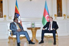 Prezident İlham Əliyev Esvatininin Kralı Əlahəzrət III Msvati ilə görüşüb (FOTO)