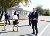 Prezident İlham Əliyev Ağdaşda yenidən qurulan avtomobil yolunun açılışında iştirak edib (FOTO) (YENİLƏNİB)