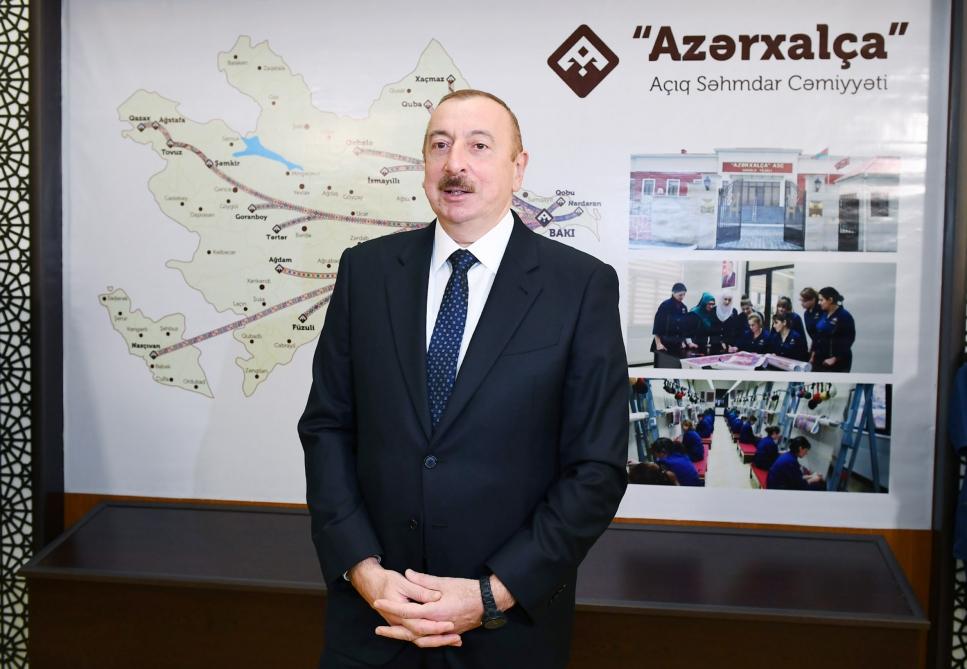 Prezident İlham Əliyev “Azərxalça” ASC-nin Qəbələ filialının açılış mərasimində iştirak edib (FOTO) (YENİLƏNİB)