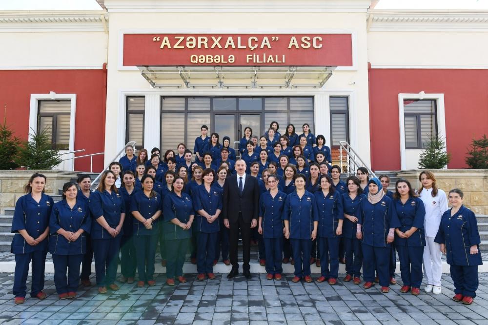 Prezident İlham Əliyev “Azərxalça” ASC-nin Qəbələ filialının açılış mərasimində iştirak edib (FOTO) (YENİLƏNİB)