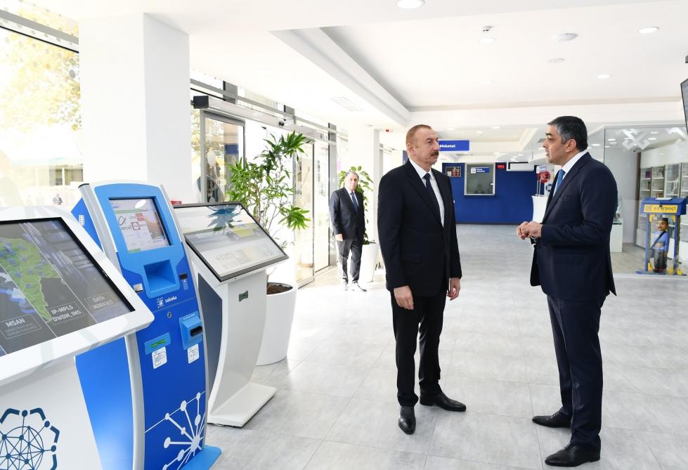 Prezident İlham Əliyev Ağdaş Telekommunikasiya Qovşağında “Şəbəkə” Xidmət Mərkəzinin açılışında iştirak edib (FOTO) (YENİLƏNİB)