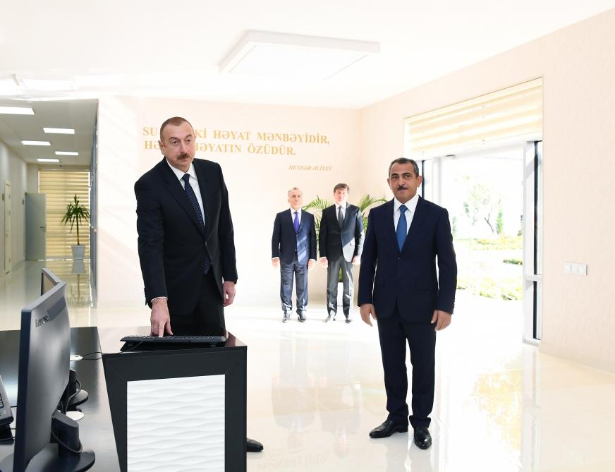 Prezident İlham Əliyev Qəbələdə içməli su təchizatı və kanalizasiya sistemlərinin istifadəyə verilməsində iştirak edib (FOTO) (YENİLƏNİB)