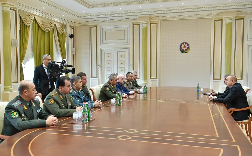 Prezident İlham Əliyev MDB Müdafiə Nazirləri Şurasının iclasının iştirakçılarını qəbul edib (FOTO) (YENİLƏNİB)