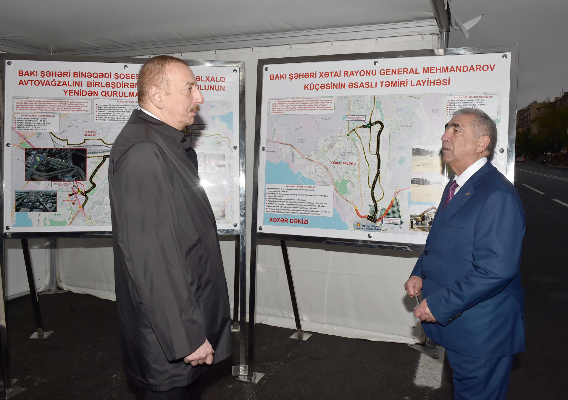 Prezident İlham Əliyev paytaxtın Şəfayət Mehdiyev küçəsinin Tbilisi prospektindən Landau küçəsinədək olan hissəsində yenidənqurmadan sonra görülən işlərlə tanış olub (FOTO) (YENİLƏNİB)