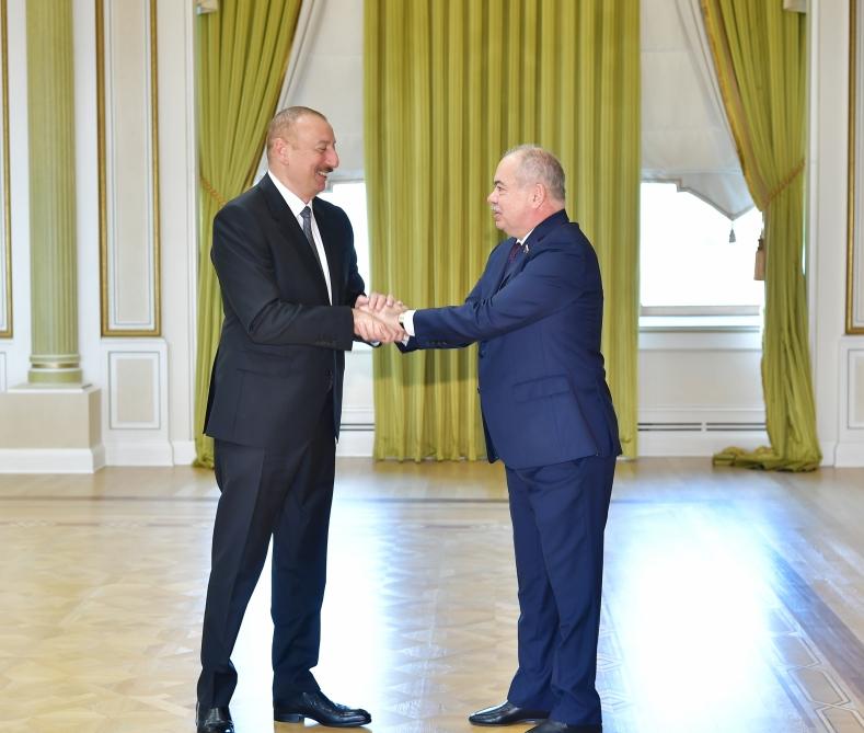 Prezident İlham Əliyev Rusiya Federasiya Şurasının sədr müavinini və komitə sədrini, Dağıstan Xalq Məclisinin sədrini və sədrin müşavirini qəbul edib (FOTO) (YENİLƏNİB)