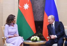 Azərbaycanın Birinci vitse-prezidenti Mehriban Əliyevanın Moskvada Rusiya Prezidenti Vladimir Putinlə görüşü olub (FOTO)