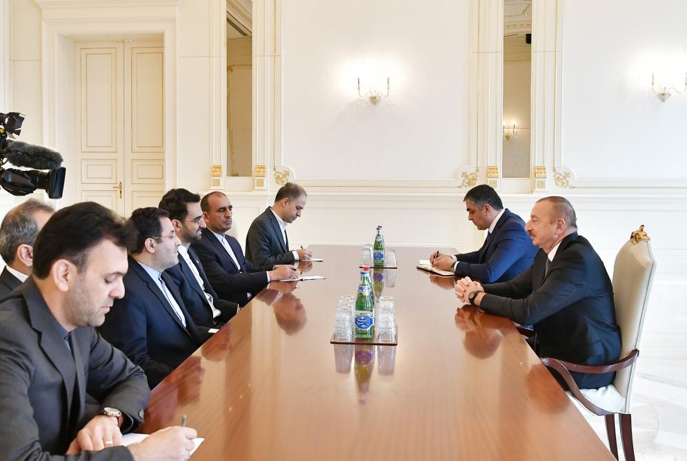 Prezident İlham Əliyev İranın Rabitə və İnformasiya Texnologiyaları nazirinin başçılıq etdiyi nümayəndə heyətini qəbul edib (FOTO) (YENİLƏNİB)