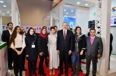 Prezident İlham Əliyev və birinci xanım Mehriban Əliyeva “Bakutel-2019” sərgisi ilə tanış olublar (FOTO) (YENİLƏNİB)