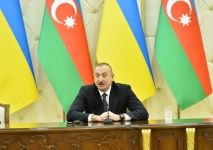 Azərbaycan və Ukrayna prezidentləri mətbuata bəyanatlarla çıxış ediblər (FOTO) (YENİLƏNİB)