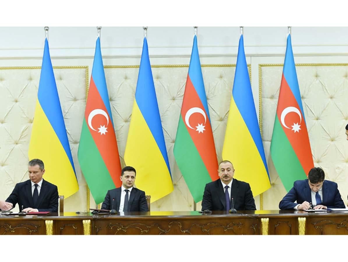 Azərbaycan-Ukrayna sənədləri imzalanıb (FOTO) (YENİLƏNİB)