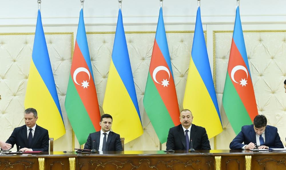 Azərbaycan-Ukrayna sənədləri imzalanıb (FOTO) (YENİLƏNİB)