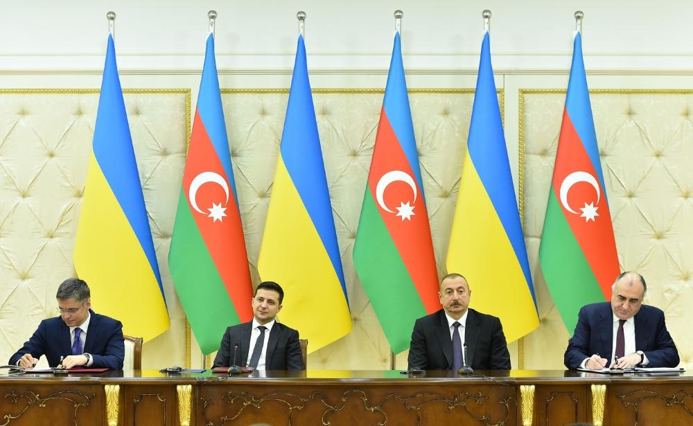 Azərbaycan-Ukrayna sənədləri imzalanıb (FOTO) (YENİLƏNİB)