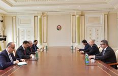 Prezident İlham Əliyev Türkiyə Böyük Millət Məclisinin Sədrini qəbul edib (FOTO) (YENİLƏNİB)