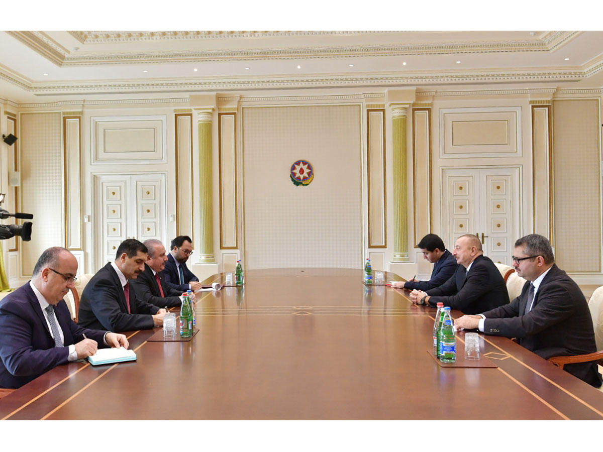 Prezident İlham Əliyev Türkiyə Böyük Millət Məclisinin Sədrini qəbul edib (FOTO) (YENİLƏNİB)