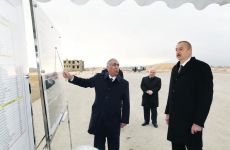Prezident İlham Əliyev Bakı-Quba-Rusiya ilə dövlət sərhədi yeni avtomobil yolunun tikintisi ilə tanış olub (FOTO) (YENİLƏNİB)