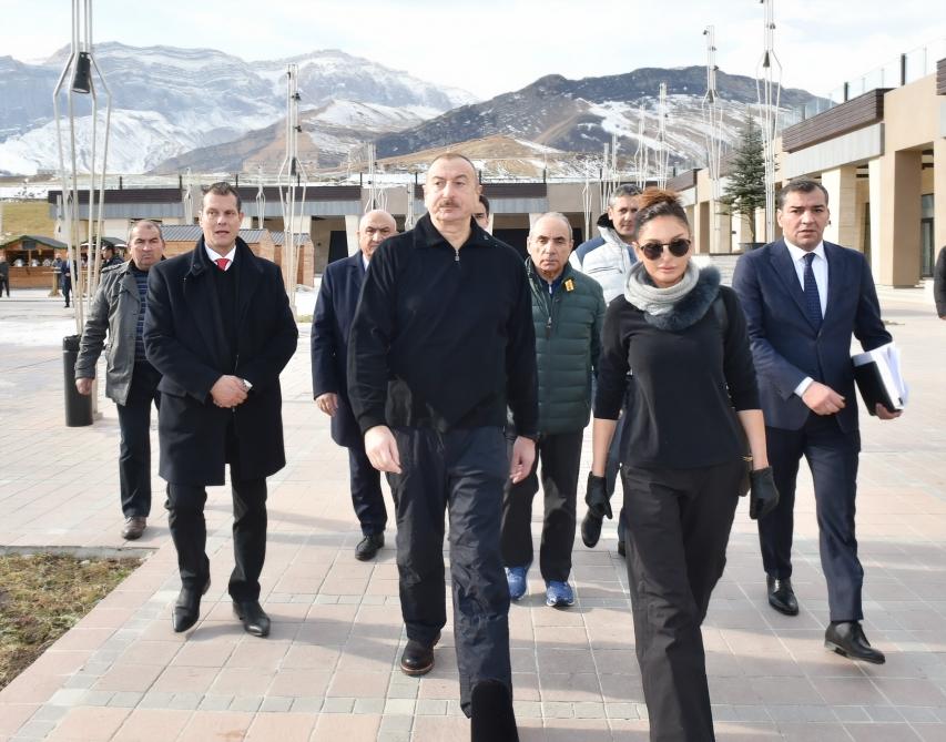 Prezident İlham Əliyev və birinci xanım Mehriban Əliyeva “Şahdağ” Turizm Mərkəzində görülən işlərlə tanış olublar (FOTO/VİDEO) (YENİLƏNİB 2)