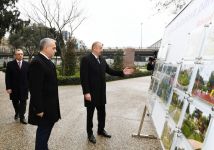 Prezident İlham Əliyev Bakının daha bir parkında aparılan yenidənqurma işləri ilə tanış olub (FOTO) (YENİLƏNİB)