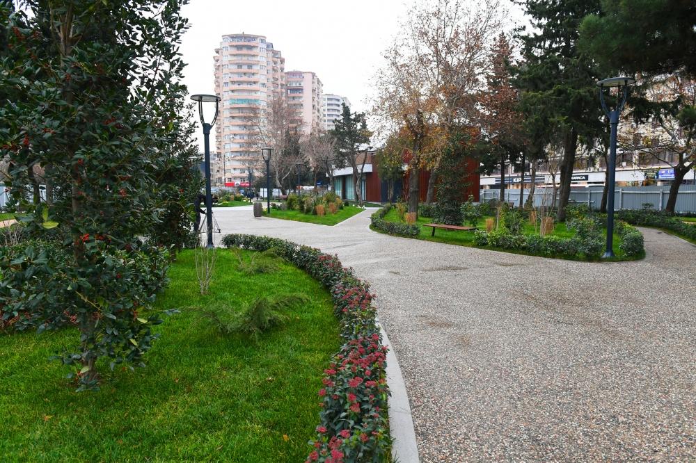 Prezident İlham Əliyev Bakının daha bir parkında aparılan yenidənqurma işləri ilə tanış olub (FOTO) (YENİLƏNİB)