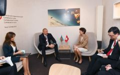 Prezident İlham Əliyevin Davosda İsveçrə Prezidenti Simonetta Sommaruqa ilə görüşü olub (FOTO) (YENİLƏNİB)
