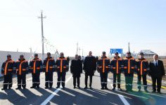 Prezident İlham Əliyev Pirili-Muradxan-Sor-Sor avtomobil yolunun yenidənqurmadan sonra açılışında iştirak edib (FOTO) (YENİLƏNİB)