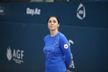 Milli Gimnastika Arenasında batut gimnastikası və tamblinq üzrə Dünya Kubokunun iştirakçılarının podium məşqləri keçirilir (FOTO)