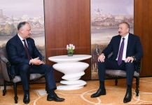 Azərbaycan Prezidenti İlham Əliyev Münxendə Moldova Prezidenti İqor Dodon ilə görüşüb (FOTO) (YENİLƏNİB)