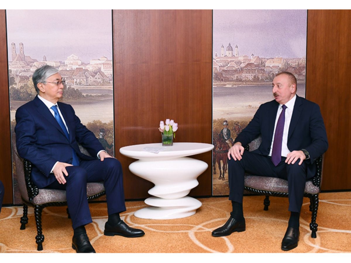 Münxendə Azərbaycan və Qazaxıstan prezidentlərinin görüşü olub (FOTO) (YENİLƏNİB)