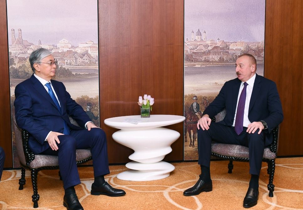 Münxendə Azərbaycan və Qazaxıstan prezidentlərinin görüşü olub (FOTO) (YENİLƏNİB)