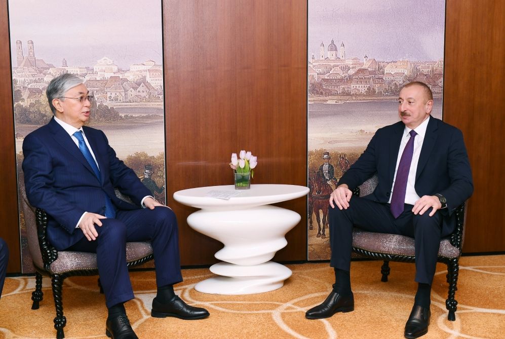 Münxendə Azərbaycan və Qazaxıstan prezidentlərinin görüşü olub (FOTO) (YENİLƏNİB)